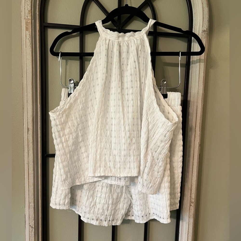 Elegant White Halter Top